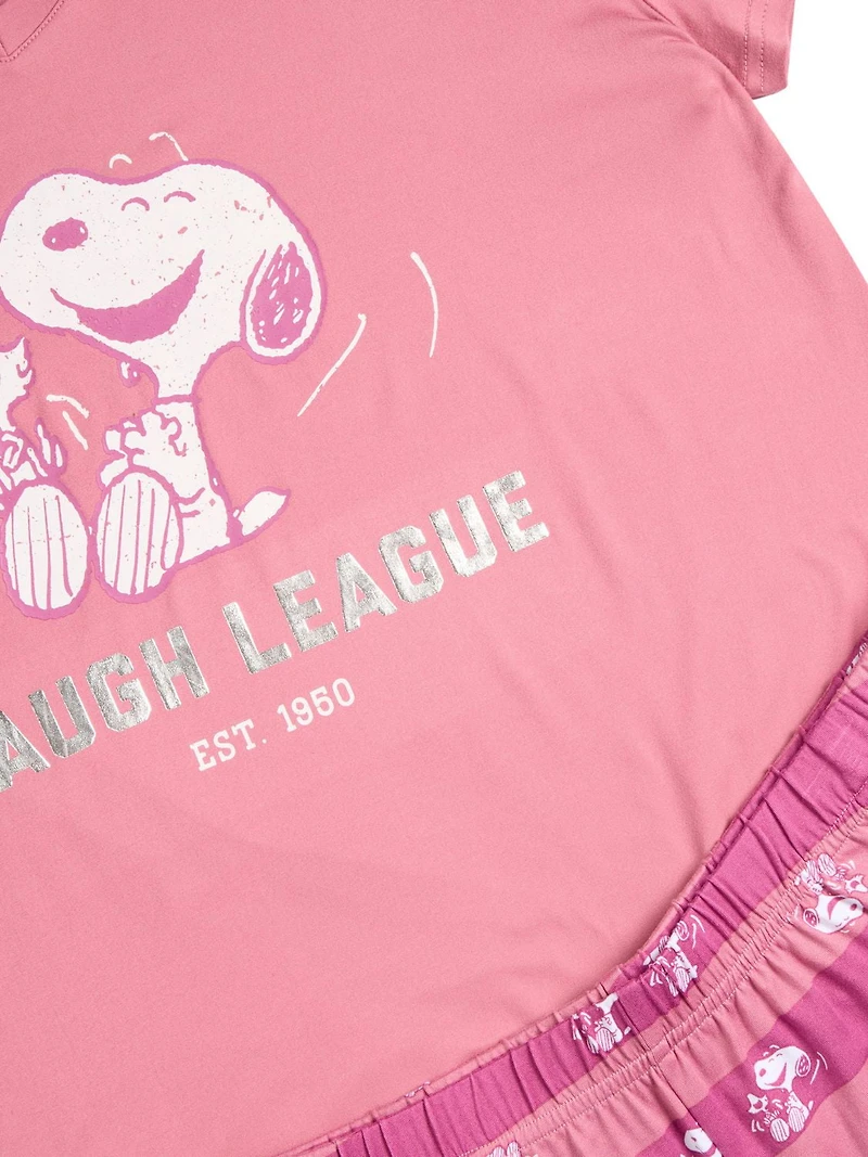 Peanuts Ladies V-Neck & Short Pajama Set