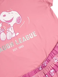 Peanuts Ladies V-Neck & Short Pajama Set