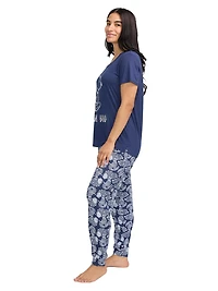 Ensemble de pyjama pour femmes Peanuts avec manches courtes et pantalon jogger - exclusivité en ligne