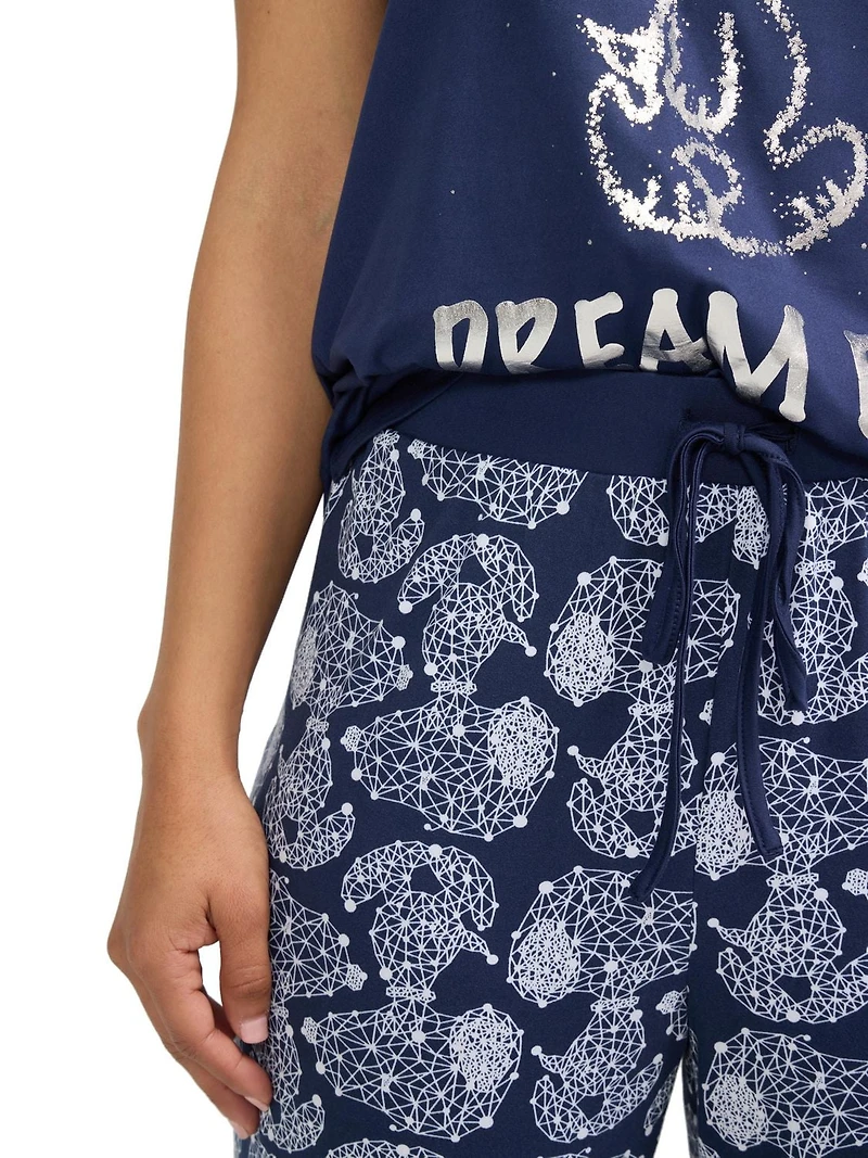Ensemble de pyjama pour femmes Peanuts avec manches courtes et pantalon jogger - exclusivité en ligne