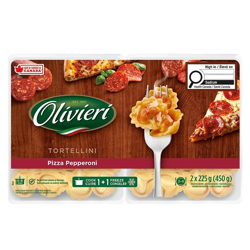 Olivieri Pizza Pepperoni Tortellini Twin Pack 2x225g