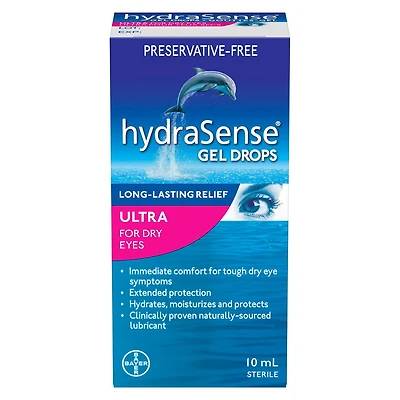 hydraSense Ultra Eye Gel Gouttes pour les yeux secs, sans conservateur 10 ml