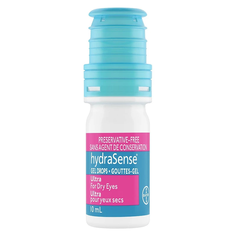 hydraSense Ultra Eye Gel Gouttes pour les yeux secs, sans conservateur 10 ml