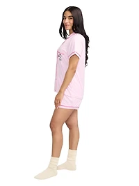 Ensemble de pyjama pour femmes Peanuts avec col cranté et short - exclusivité en ligne