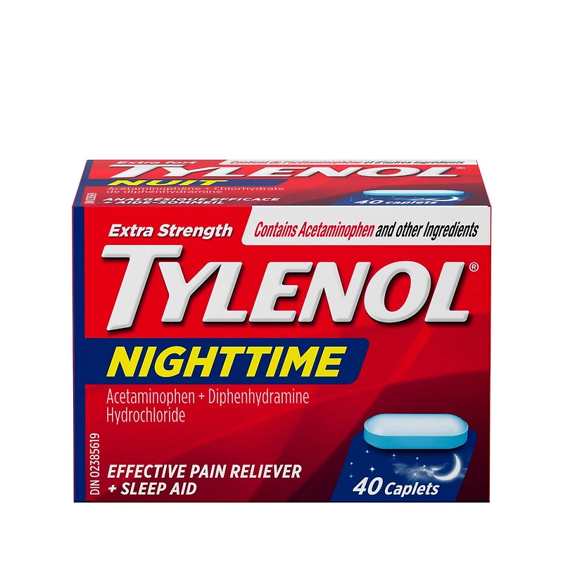 Tylenol Extra Strength Nighttime Pain Relief & Sleep Aid, 40 Caplets