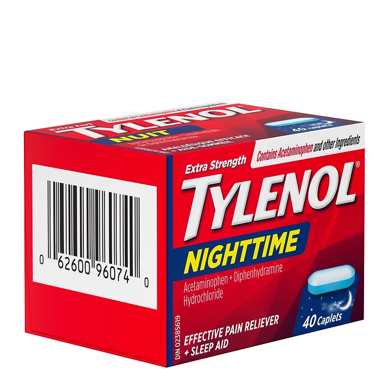Tylenol Extra Strength Nighttime Pain Relief & Sleep Aid, 40 Caplets