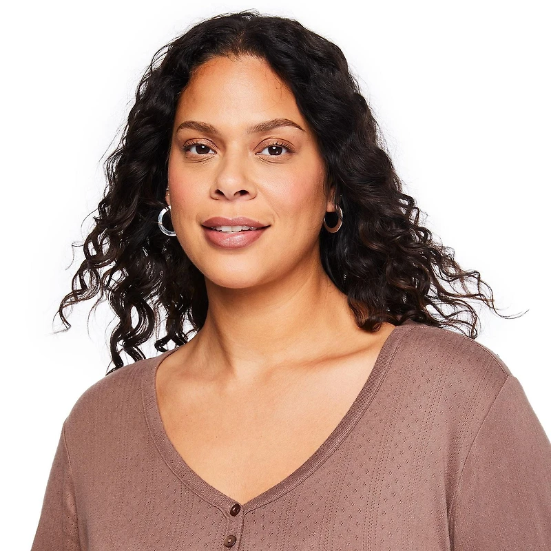 Chemise de nuit Henley George Plus pour femmes