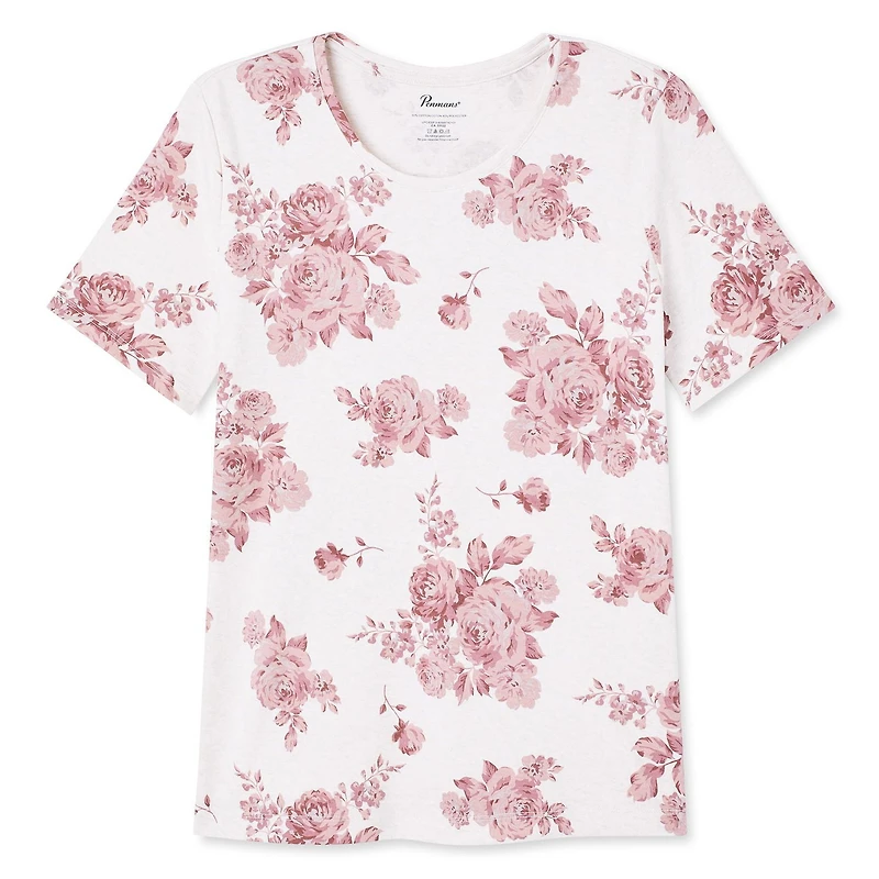 T-shirt en tricot interlock avec encolure ras du cou Penmans pour femmes