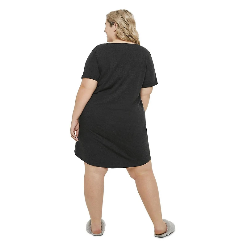 Chemise de nuit avec revers roulés George Plus pour femmes