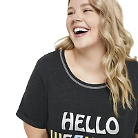 Chemise de nuit avec revers roulés George Plus pour femmes