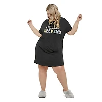 Chemise de nuit avec revers roulés George Plus pour femmes