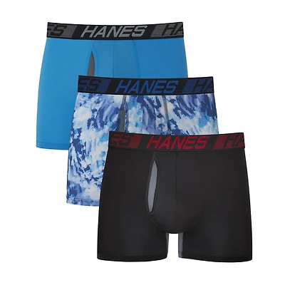 Hanes X-Temp Total Support Pouch Calecons Boxeurs Courts pour hommes, evacuation de l'humidite P3