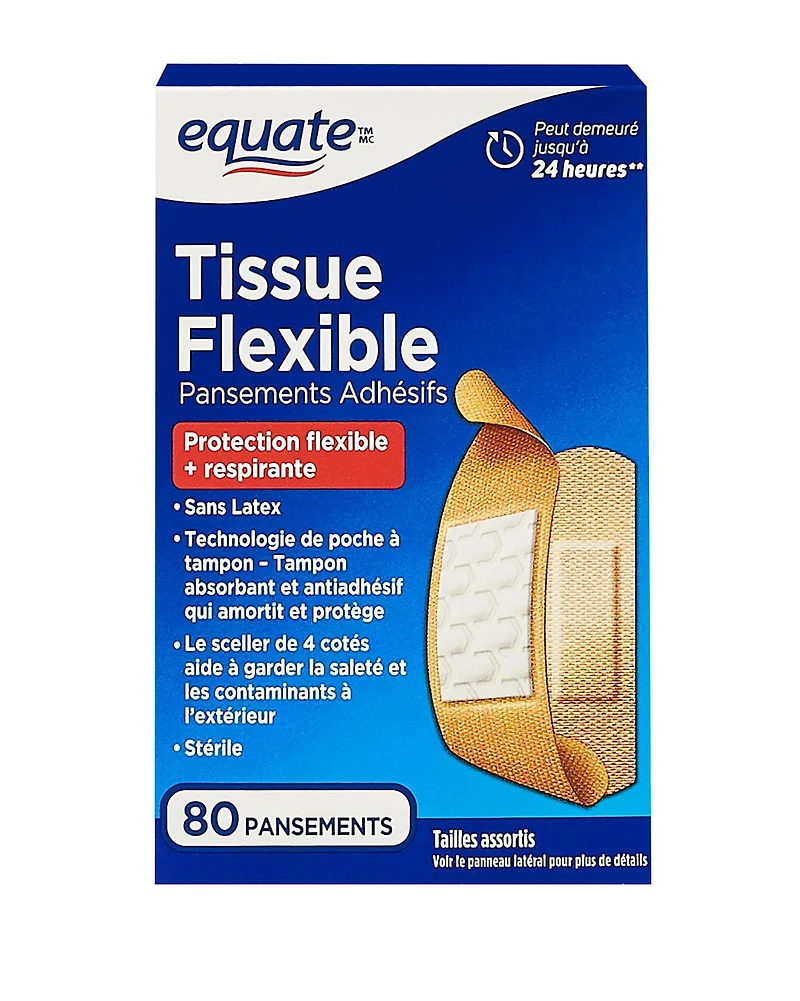 Equate Flexible Fabric Adhesive Bandages, 80 bandages