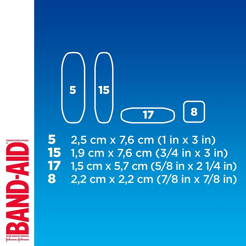 Pansements translucides TRU-STAYMC COMFORT FLEX® de marque BAND-AID®, pour le soins des plaies et des égratignures mineures