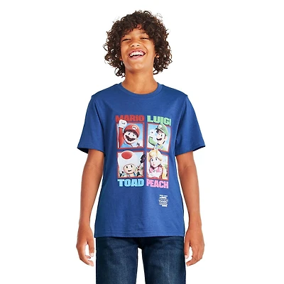 Nintendo Super Mario Bros Boys' Graphic Tee, Sizes XS-L