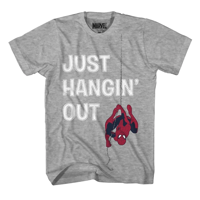 Marvel Spider Man Just Hanging Boys short Sleeves Tee