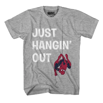 Marvel Spider Man Just Hanging Boys short Sleeves Tee