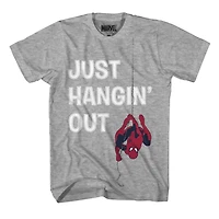 Marvel Spider Man Just Hanging Boys short Sleeves Tee