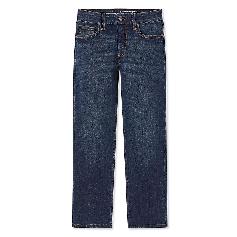 Pantalon à jambe droite en denim George pour garçons Tailles 4-16
