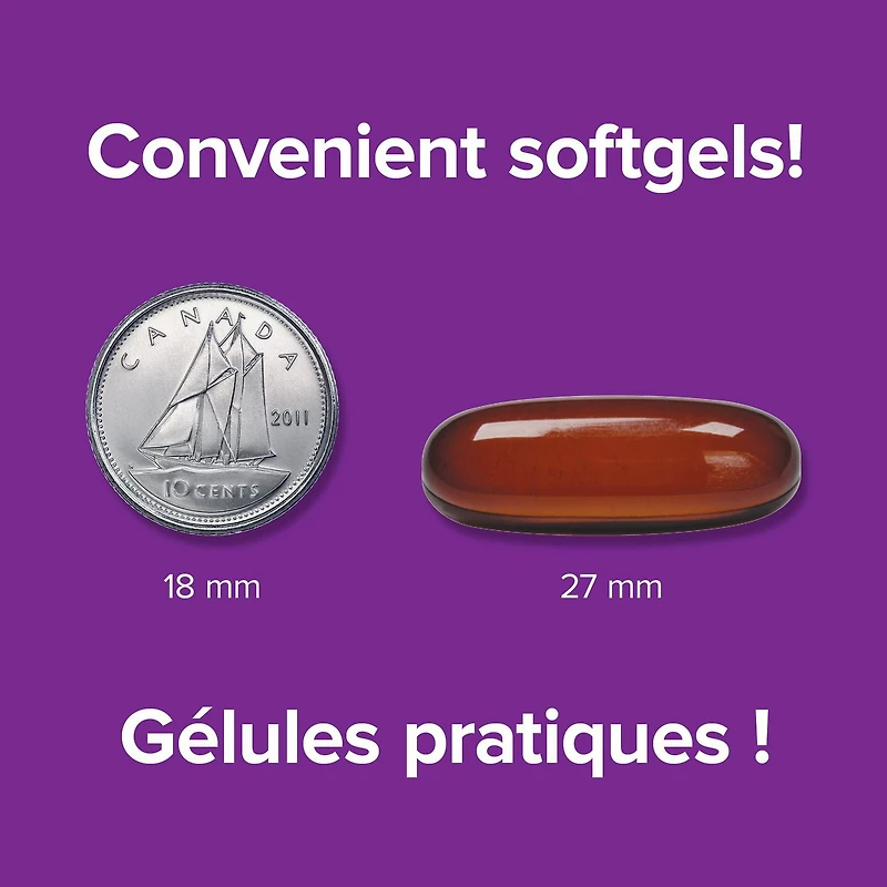 Webber Naturals® Omega 3-6-9 High Potency Fish, Flax & Borage 1200 mg, Supports Heart and Mind, 280 Softgels