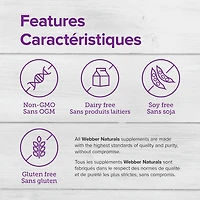 Webber Naturals Lutéine avec zéaxanthine Force maximale 40 mg 120 Gelules