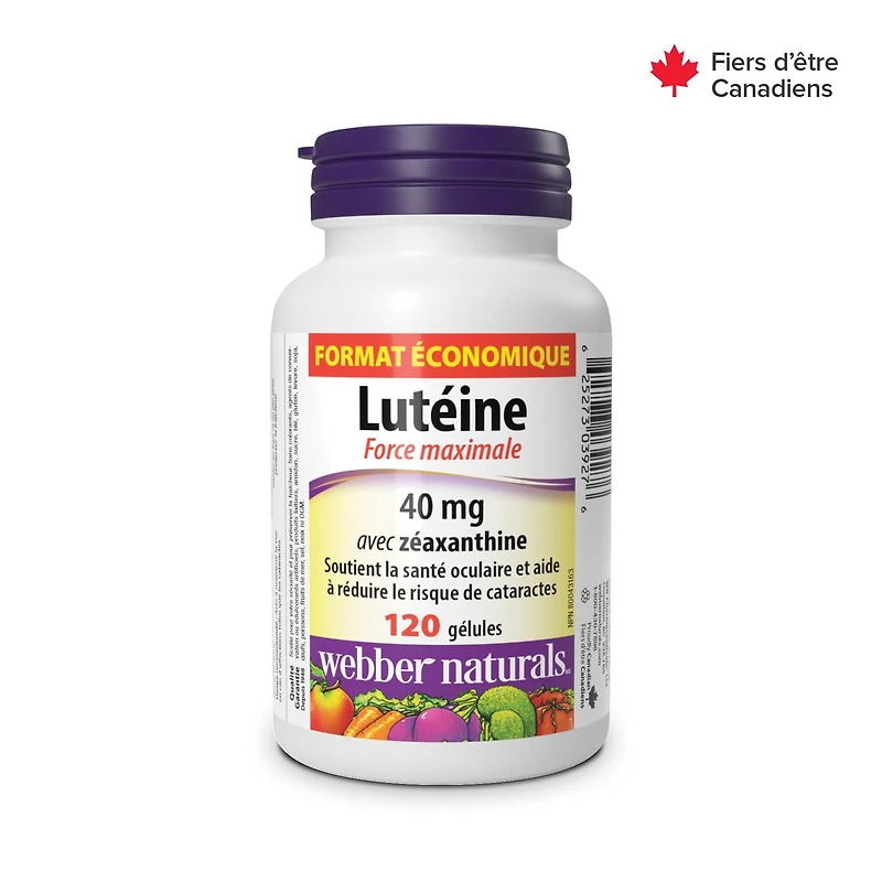 Webber Naturals Lutein with Zeaxanthin Maximum Strength 40 mg, 120 Softgels