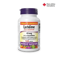 Webber Naturals Lutein with Zeaxanthin Maximum Strength 40 mg, 120 Softgels