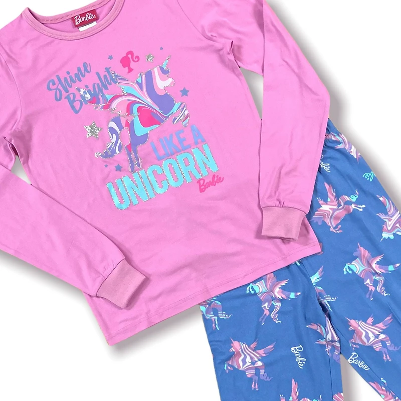 Barbie Girl's 2 Piece Pajamas Set