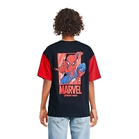 Marvel Boys' Spider-Man Mesh Sleeve Tee