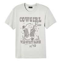 T-shirt Cowgirl Era The Pink Closet pour femmes Tailles TP–TG