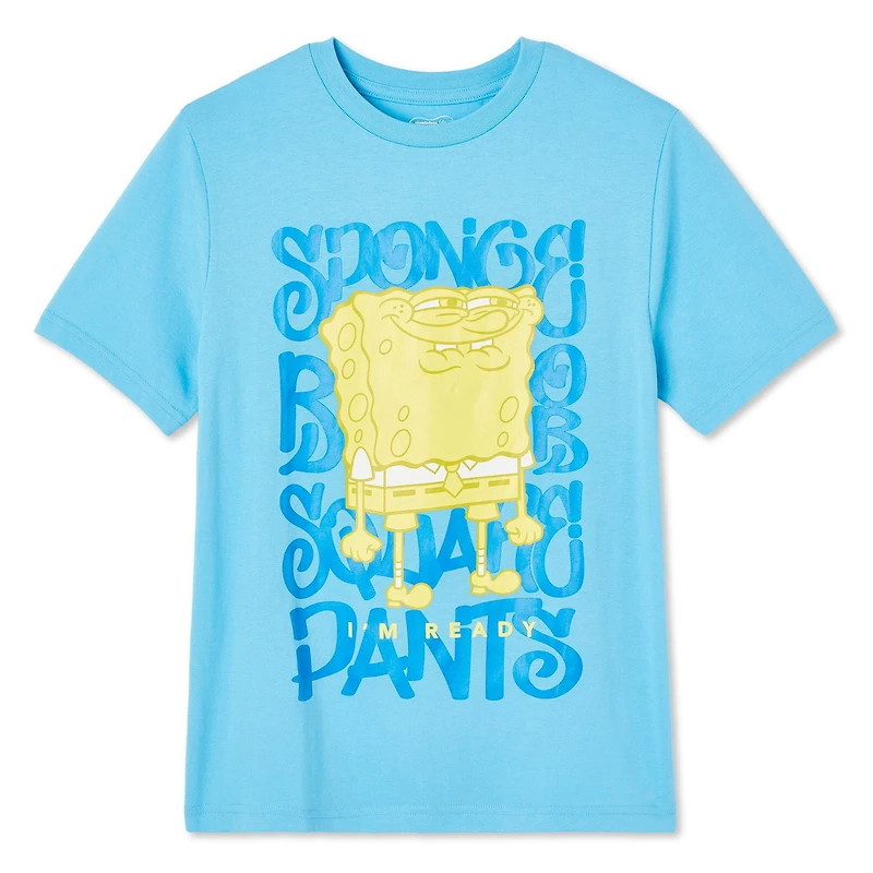 T-shirt à manches courtes Bob l’éponge pour garçons Tailles TP-G