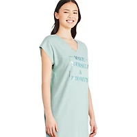Chemise de nuit à encolure en V George pour femmes