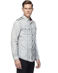 Chemise à manches longues Dark Black pour hommes