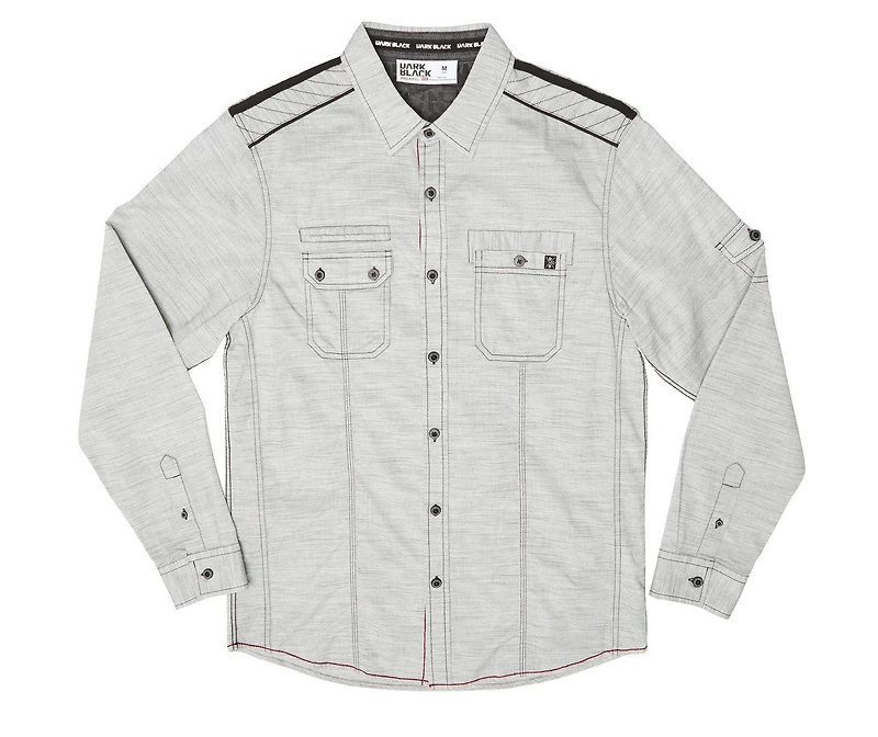 Chemise à manches longues Dark Black pour hommes