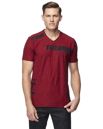 Henley Dark Black graphique à manches courtes pour hommes