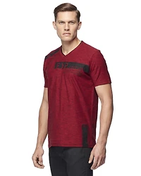 Henley Dark Black graphique à manches courtes pour hommes