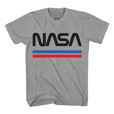 T-shirt à rayures NASA pour homme