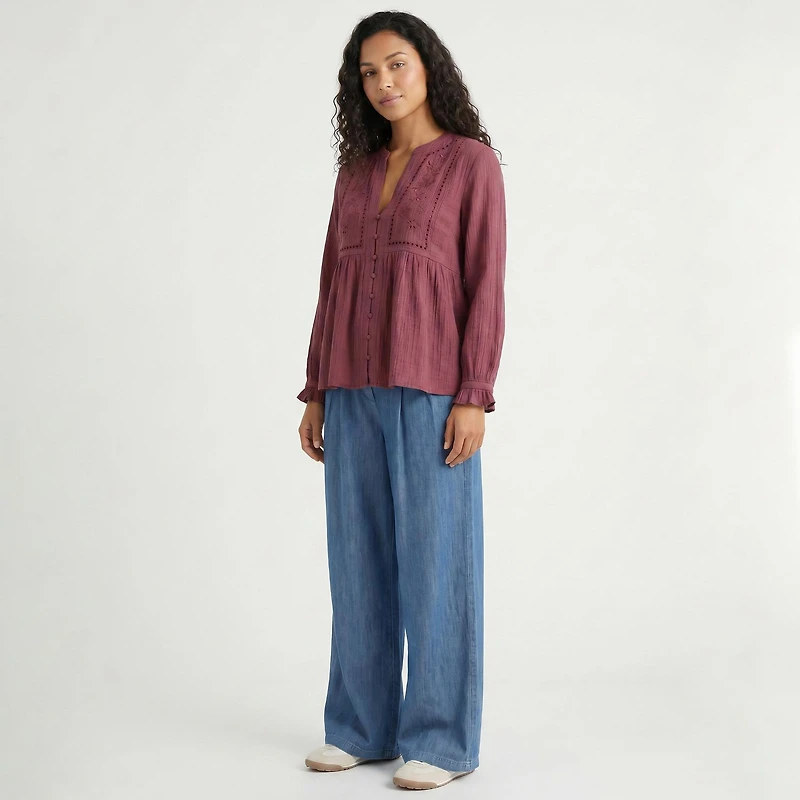 Devoted, Pantalon plissé à nouer sur le devant, tailles TP TG
