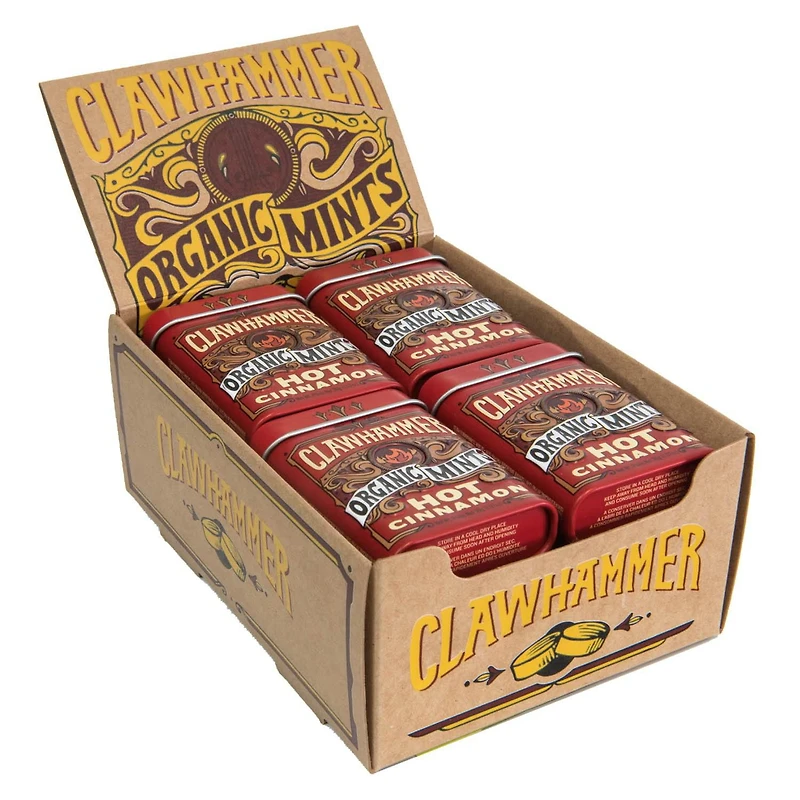 Clawhammer Certified Organic Mints - Hot Cinnamon, For The Strong & Spicy Mint Lover