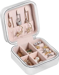 Petite boîte à bijoux de voyage portable à glissière