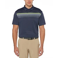 Men's Performance Short Sleeve Fading Stripe Golf Polo Shirt