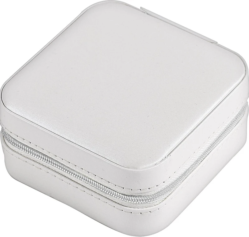 Petite boîte à bijoux de voyage portable à glissière