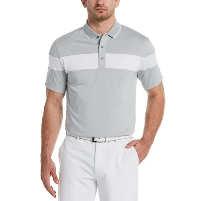 Polo de golf de manga corta de color block para hombre