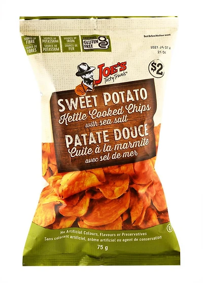 JTT CHIPS DE POMME DE TERRE DOUCE JTT Avec Sel 75g