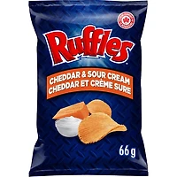 Ruffles croustilles assaisonnées Cheddar et crème sure