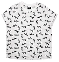 The Beatles Women's Crew Neck, Rolled Sleeve, Short Sleeve T-Shirt