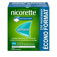 Nicorette Nicotine Gum, Quit Smoking and Smoking Cessation Aid, Extreme Chill Mint, 4 mg, 210 pieces