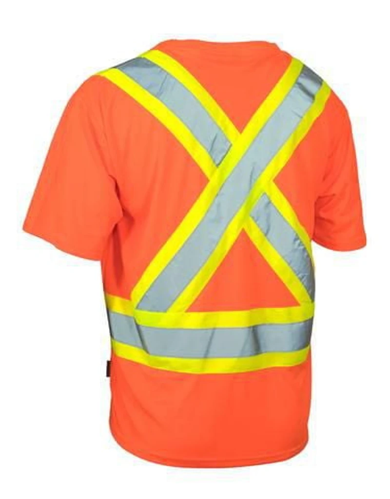 Forcefield Ultrasoft Hi Vis Crew Neck Short Sleeve Safety Tee Shirt