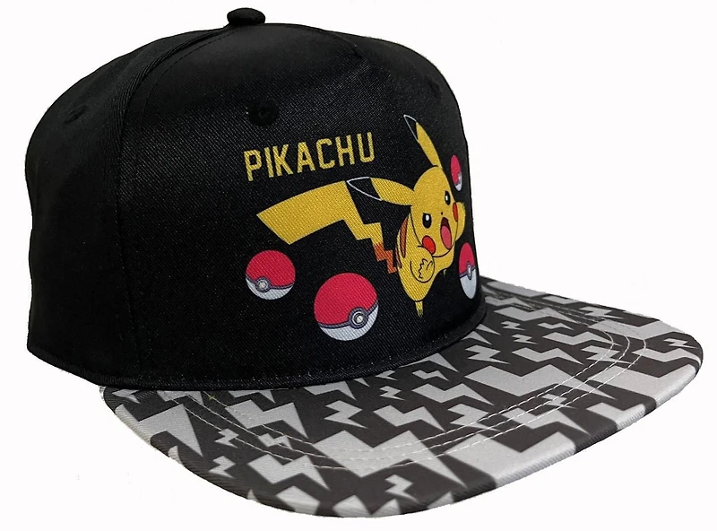 Chapeau Pokemon Noir Snapback