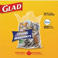 Sacs à ordures transparents de Glad, boîte de 20 très grands sacs à ordures de 135 L